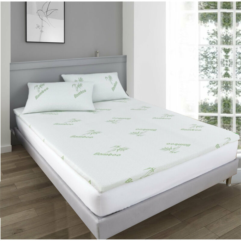 Groundlevel - Bamboo Memory Foam Mattress Topper - 2 Inch Superking