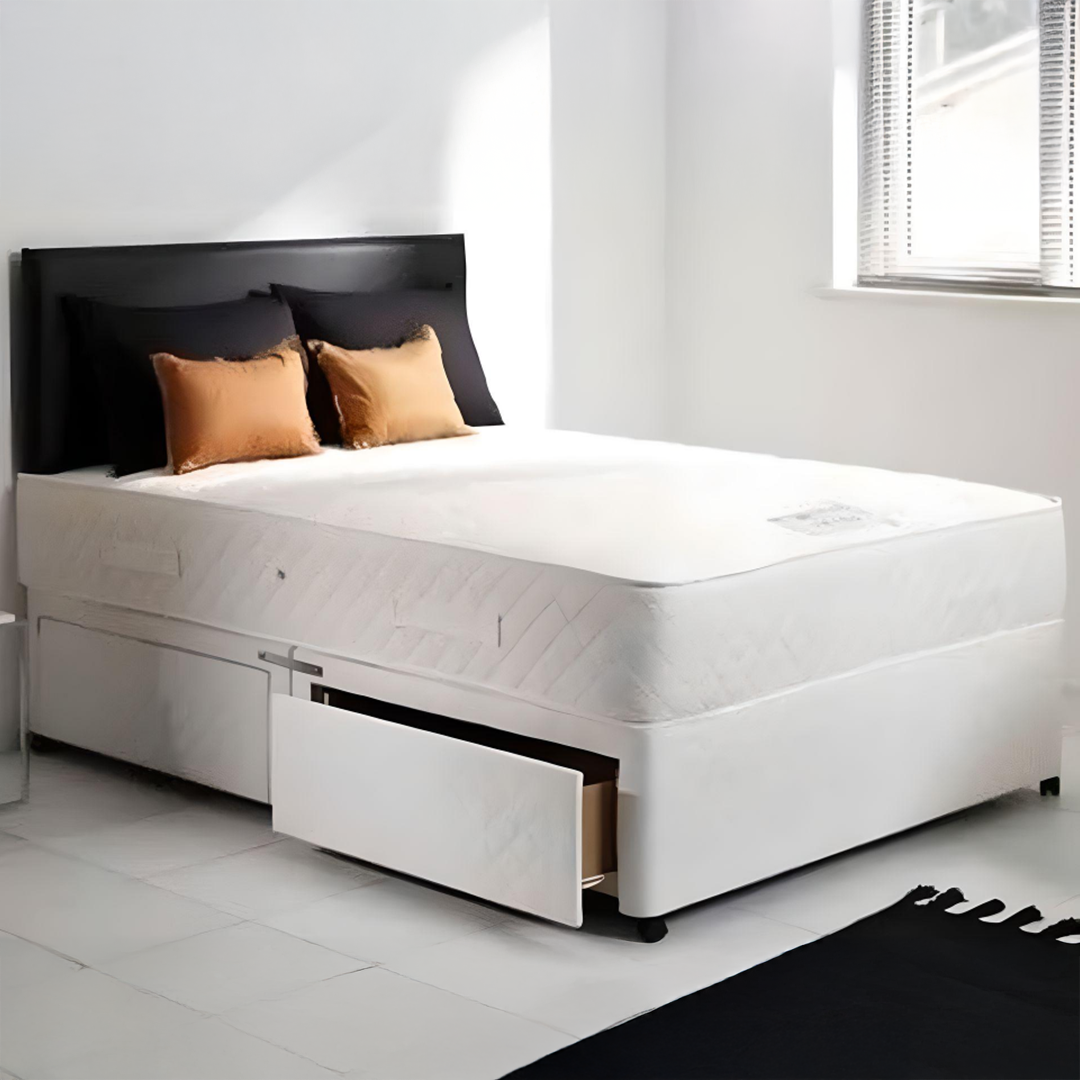 Mayfair 5ft Kingsize Divan Bed With 50mm Memory Foam Orthopaedic Mattress