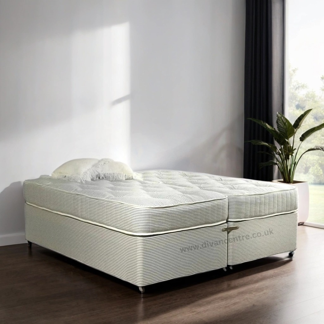 Premiere Contract 6ft Zip Link Bed & 10in Deep Medium Firm Mattresses