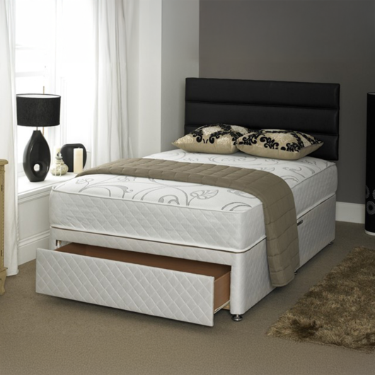 Vitality 2ft 6in Divan Bed with 1500 Pocket Sprung Memory Foam Mattress