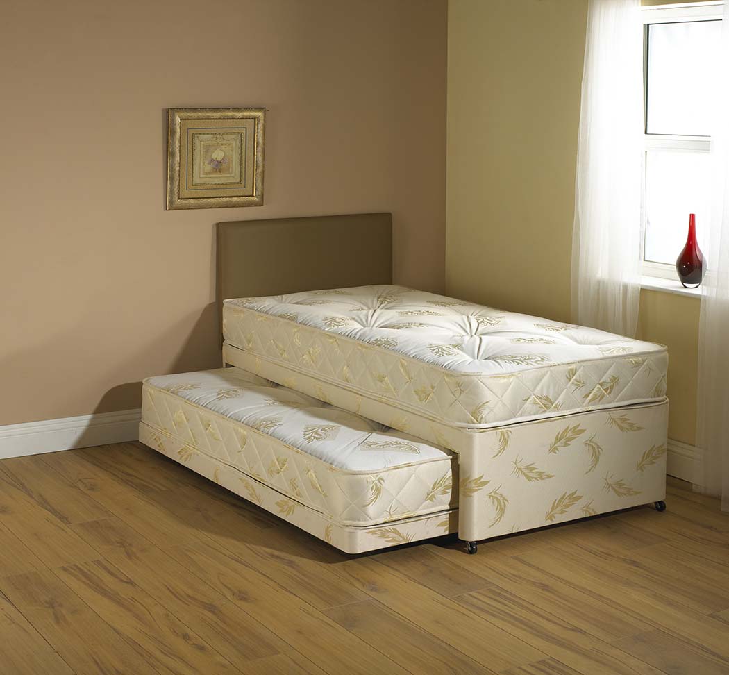 Windsor Cream 3 in 1 Guest Bed pull out trundle with Mattresses