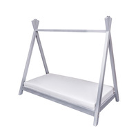Wooden Teepee Toddler Bed Grey