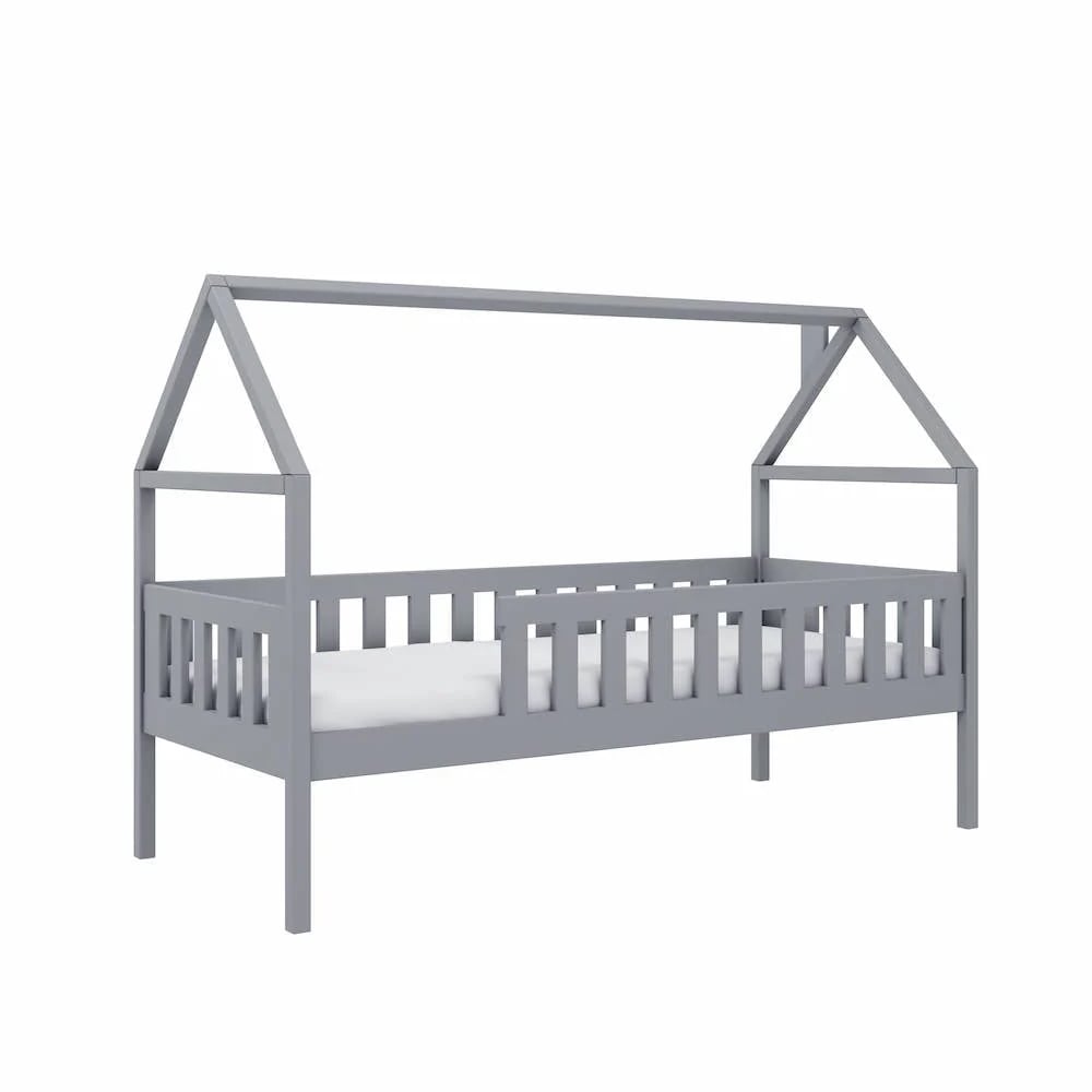 Dekalb Wooden Day Bed With Foam Mattress In Grey