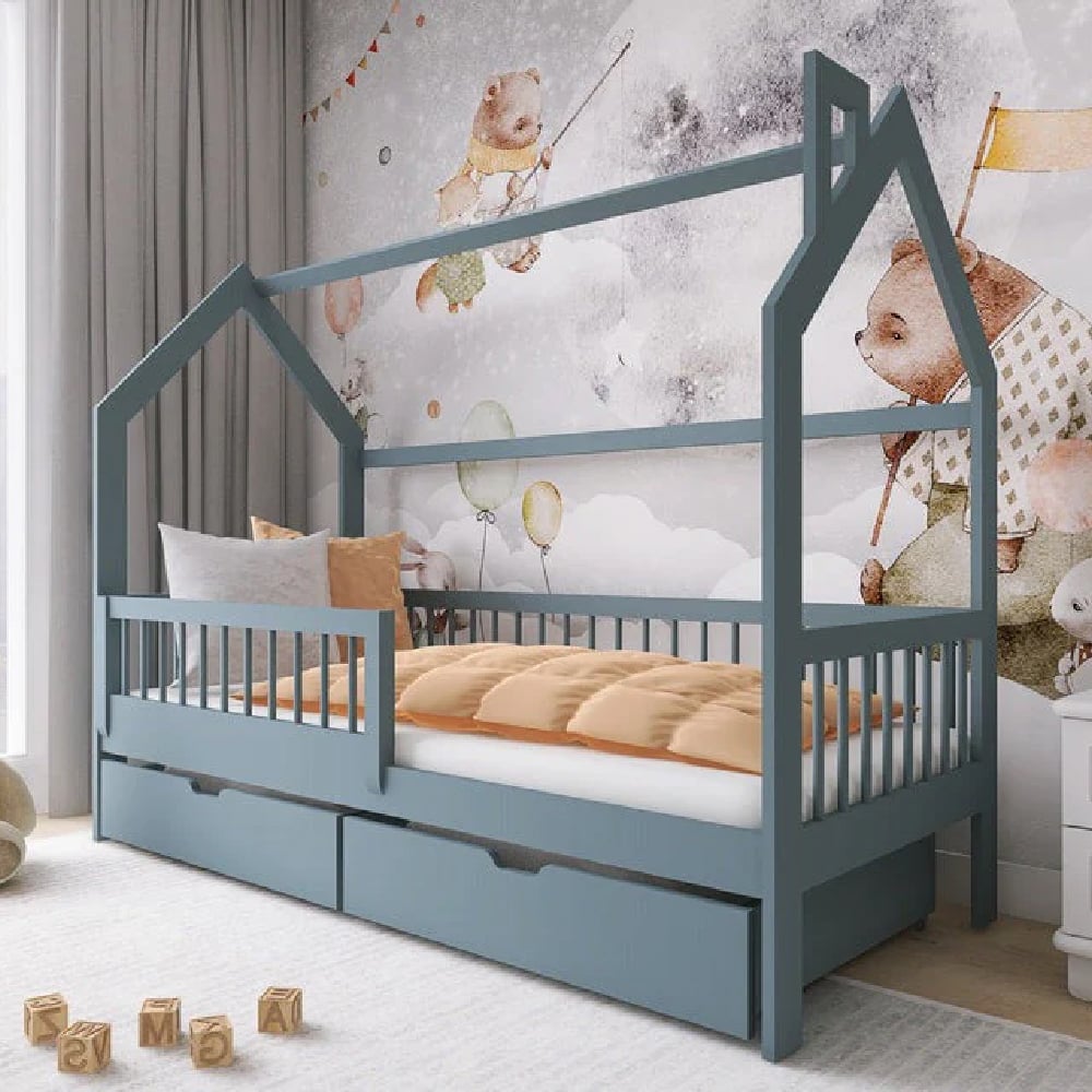 Oaklyn Wooden Day Bed Without Mattress In Grey