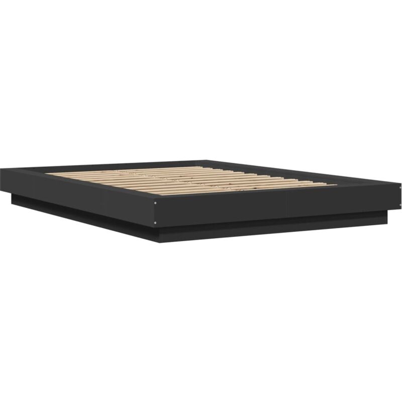 Bed Frame with led Lights without Mattress Black 120x190cm Vidaxl