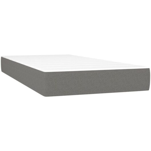 Vidaxl - Pocket Spring Bed Mattress Dark grey 120x190x20 cm