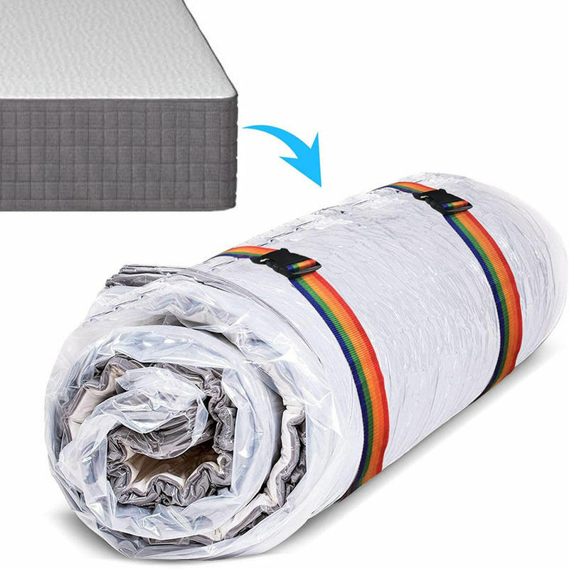 Hoopzi - 1Vacuum bag Vacuum bag for mattress with leak control valve 130210with 2 black straps) + European standard electric pump