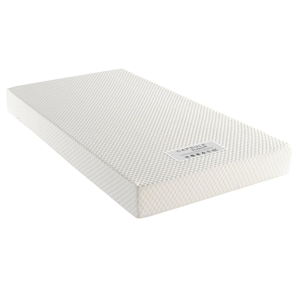 Cairo Fabric Single Mattress - White