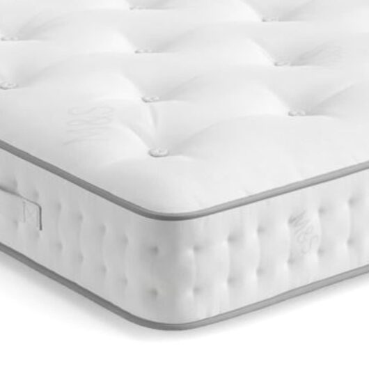 M&S 2500 Luxury British Wool Pocket Spring Medium Mattress White