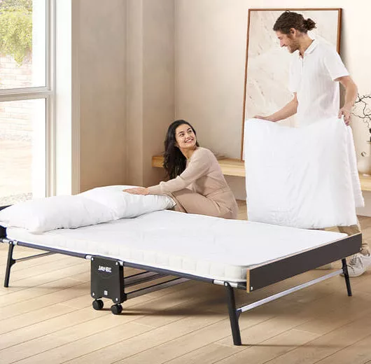 - Jay-Be GP120 Grand Folding Small Double Bed with e-Pocket Mattress