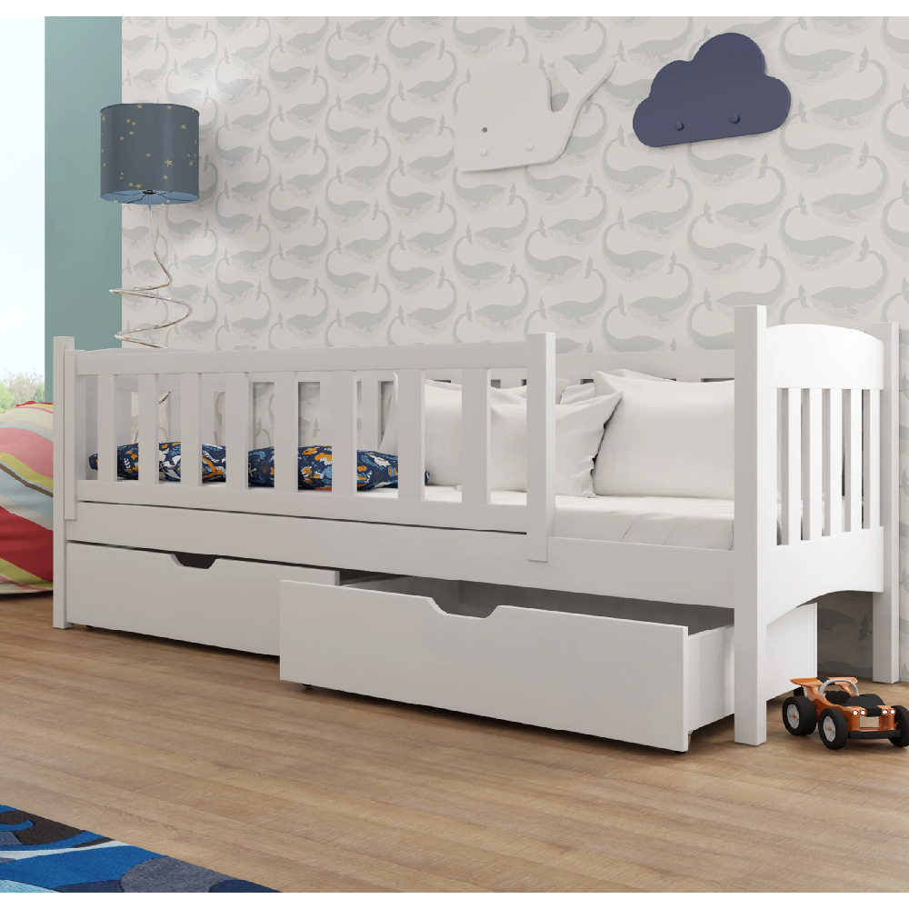 Gautier Wooden Day Bed With Bonnell Mattress In Matt White