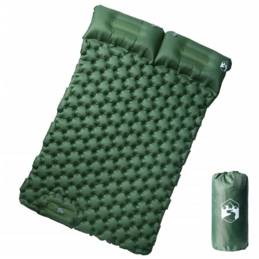 Vidaxl - Self Inflating Camping Mattress with Pillows 2-Person Green