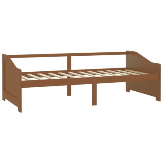 3-Seater Day Bed without Mattress Honey Brown 90x200cm vidaXL