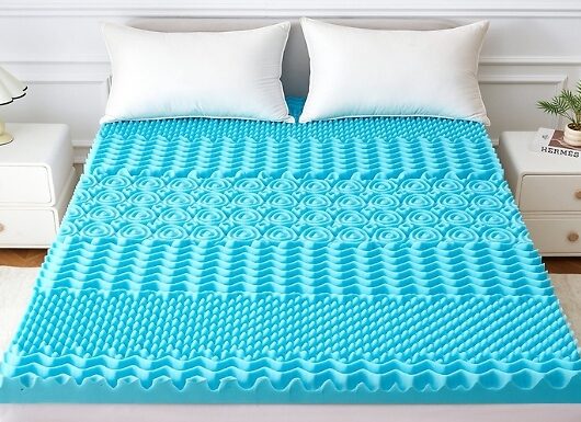 7-Zone Cooling Memory Foam Mattress Topper - 2 Thicknesses & 5 Sizes