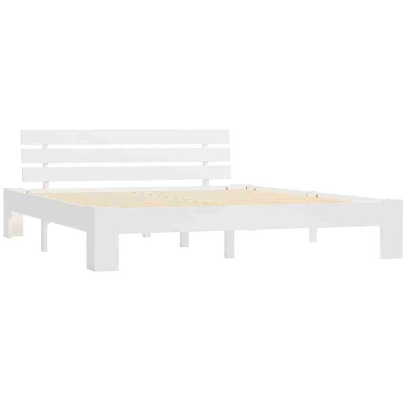 Bed Frame without Mattress White 180x200cm Solid Wood Pine Vidaxl