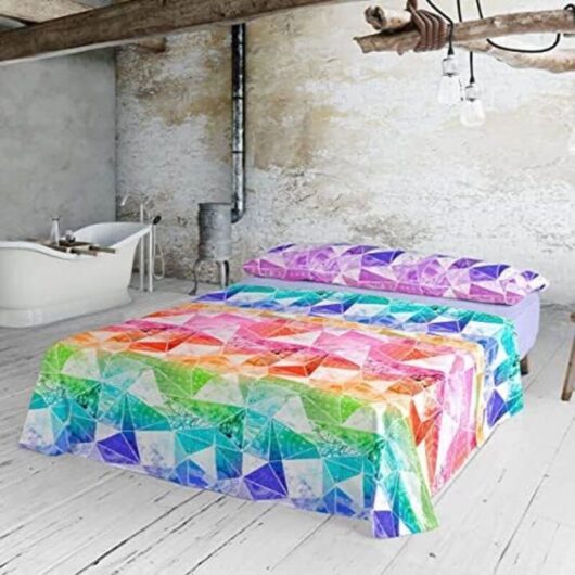 Bedding set - Lois - Mailen - Printed pattern - 50% cotton, 50% polyester - Compatible with mattresses from 25 to 30 cm