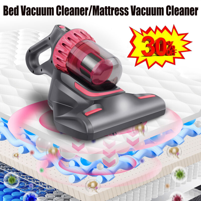 Cordless Dust Mite Remover Brush Vacuum UV Cleaner 35Kpa 3IN1 Bed Sofa Mattress