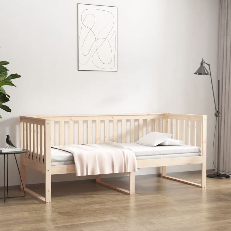Day Bed without Mattress 100x200 cm Solid Wood Pine Vidaxl