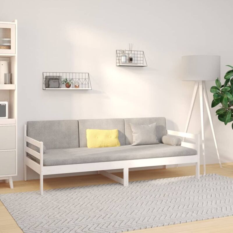Day Bed without Mattress White 90x190cm Solid Wood Pine Vidaxl