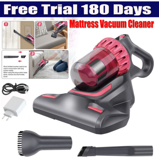 Dayplus - 3-Speed lcd Bed Vacuum Cleaner Mattress Vacuum uv Suction hepa Filter 1500MAH