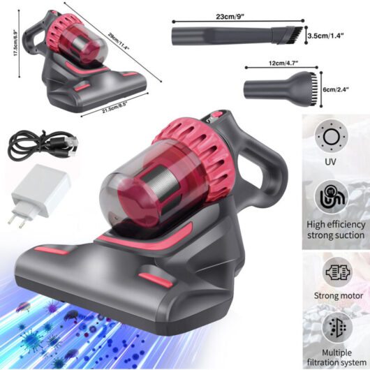 Dayplus - Mite Remover Handheld Home Bed Mattress Vacuum Sofa Cleaner Charging uv Cleaner