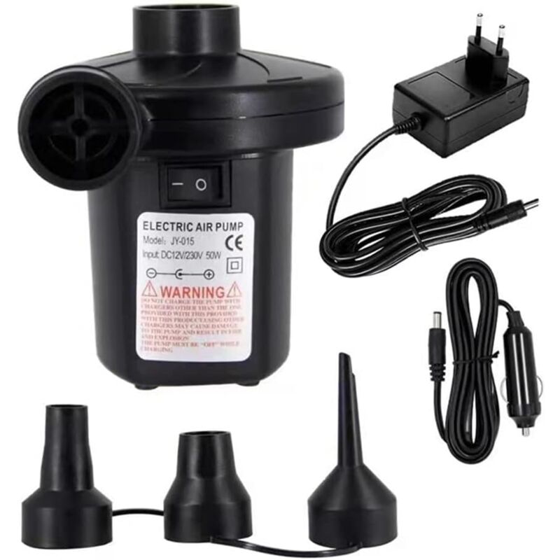 Gotrays - Portable Electric Air Pump, Fast Electric Air Pump Air Pump for Inflatable Mattress Toy Mattress Pool Float Bed, Electric Air Pump for Car