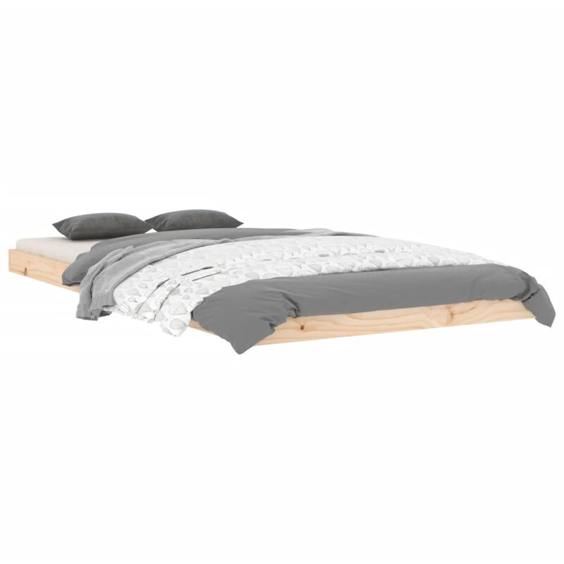 Jinlefu - Bed Frame without Mattress 100x200 cm Solid Wood Pine vidaXL