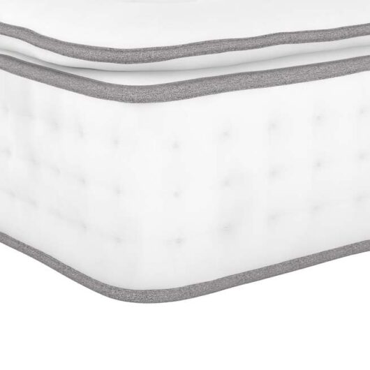 M&S 2500 British Wool Pocket Spring Medium Pillowtop Mattress White