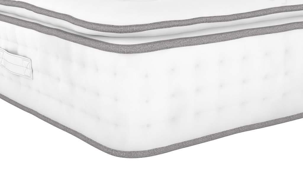 M&S 2500 British Wool Pocket Spring Medium Pillowtop Mattress White