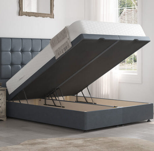 Ortho Support Foam Mattress + Ottoman Divan Bed, Silver, End Ottoman, Single
