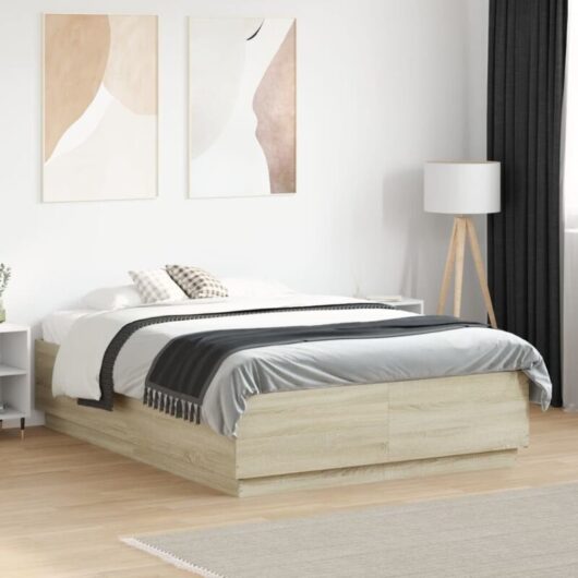 Vidaxl - Bed Frame without Mattress Sonoma Oak 120x190 cm Small Double