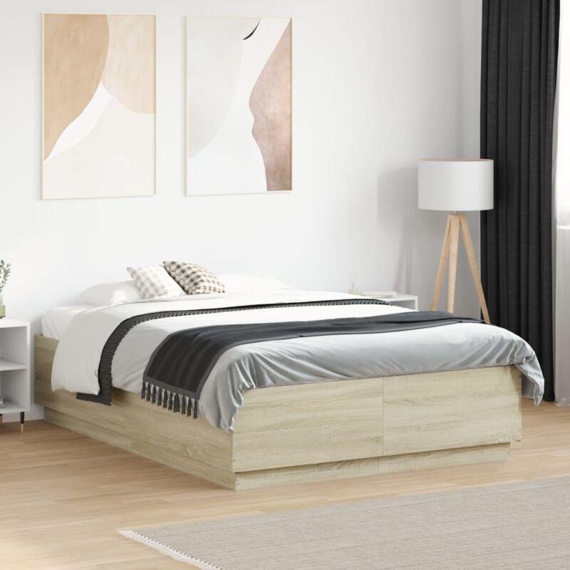 Vidaxl - Bed Frame without Mattress Sonoma Oak 120x190 cm Small Double