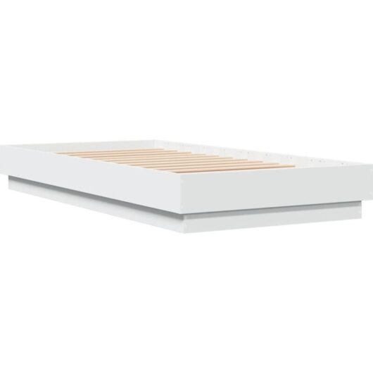 Vidaxl - Bed Frame without Mattress with led Lights White 75x190 cm Small Single