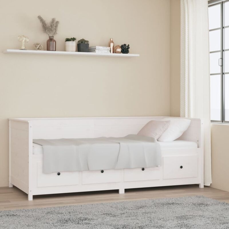 Vidaxl - Day Bed without Mattress White 80x200 cm Solid Wood Pine