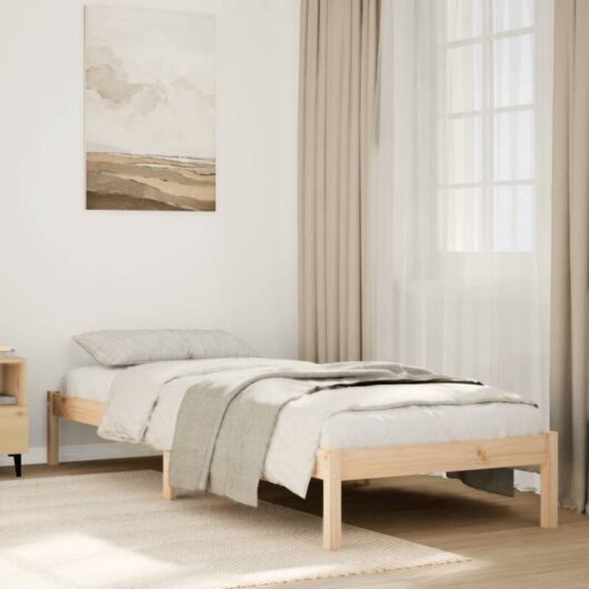 Vidaxl - Extra Long Bed Frame without Mattress 100x220 cm Solid Wood Pine