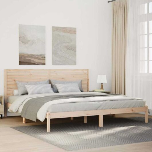 Vidaxl - Extra Long Bed Frame without Mattress 180x210 cm Solid Wood