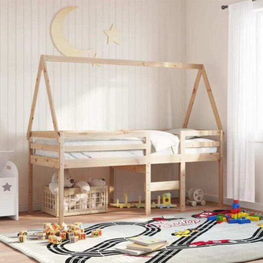 Vidaxl - High Sleeper Bed without Mattress 80x200 cm Solid Wood Pine