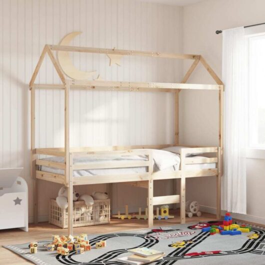 Vidaxl - High Sleeper Bed without Mattress 90x190 cm Single Solid Wood Pine