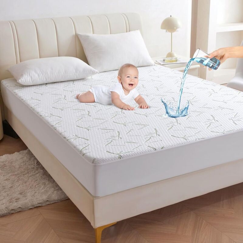 Waterproof Mattress Cover 90x200x30 cm - Breathable, Soft 3D Fabric - Machine Washable - Leak-Proof Mattress Protector