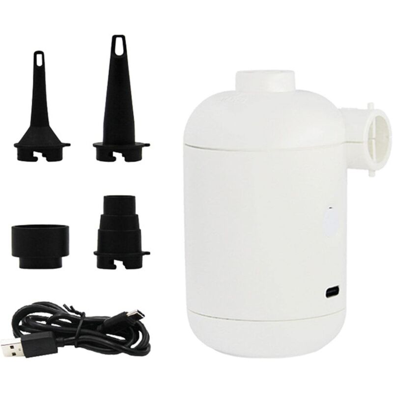 1 Pack Mini Air Pump for Inflatable Boats - Electric Portable Air Mattress Pump Mini usb Air Pump, Wireless Inflator and Deflate Pump for Swimming