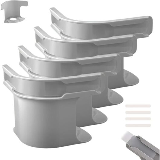 4-Piece Removable Corner Bed Sheet Holder with Locking Strips, Mounted Mattress Sheet Fixers, Bed Lock Keepers, Anti-Slip Design, Gray
