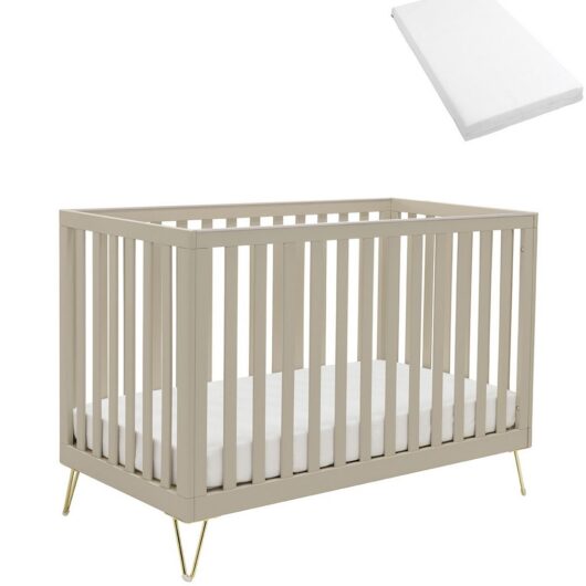 Babymore Kimi Cashmere Cot Bed With Mattress
