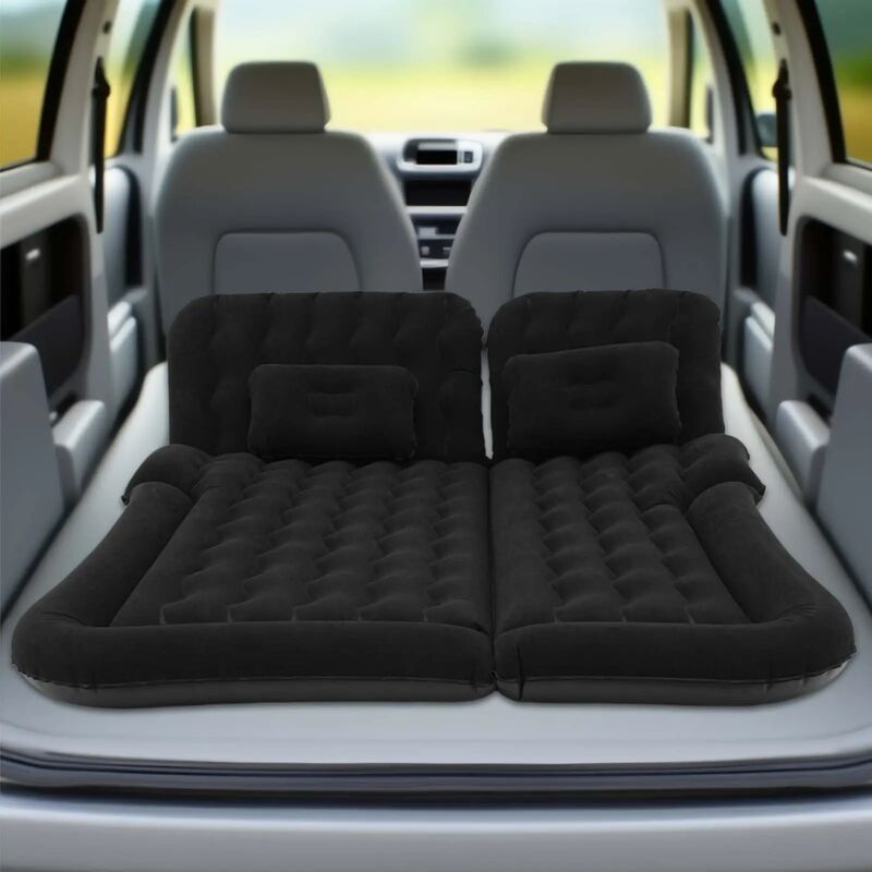 Car Mattress, SUV Car Air Mattresses, Movable, Thicker Air Bed for Travel, Camping, Outdoor Activities, Removable Inflatable Mattress with 2 Cushions