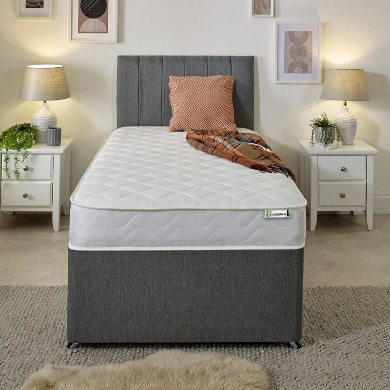 Cooltouch Hybrid Mattress - 18cm Deep, Memory Foam & Coil Spring Support - 3ft Single