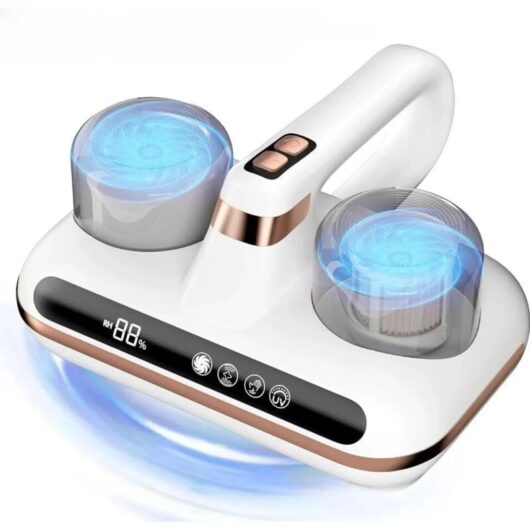 Cordless mattress vacuum cleaner, portable bed vacuum cleaner with 16Kpa suction power, dual dust collection system, and LED screen for bed and sofa