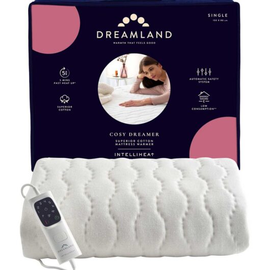 Dreamland Cosy Dreamer Superior Cotton Mattress Warmer Single 150X80 Cm