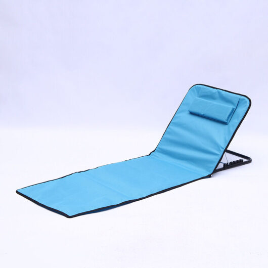Folding beach mattress, beach lounger, foldable and adjustable, folding beach chair, beach seat with angle, transportable, for beach, park, camping