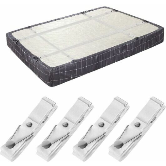 Fuhuida Trading - Bed Sheet Holder Straps - Adjustable Fitted Sheet Clips - Bed Sheet Fastener Straps - Elastic Clip Holder Used for Bed Sheets,