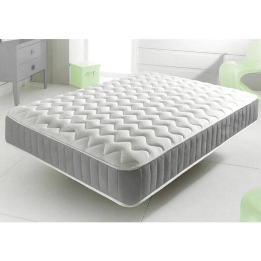 Furniturestop - New Design Memory Foam Topped Sprung Mattress - 10 (25cm) Depth - 4ft6