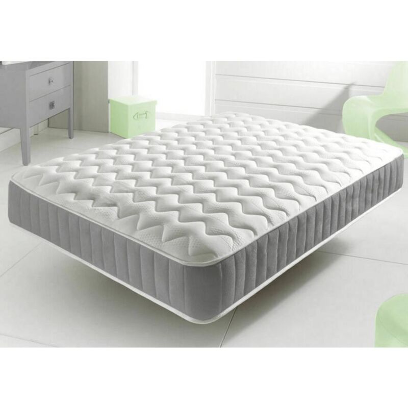 Furniturestop - New Design Memory Foam Topped Sprung Mattress - 8 (20cm) Depth - 4ft